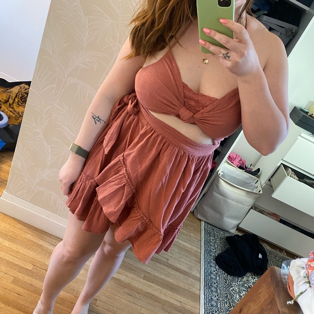 Free People Rust Orange Women's Dress